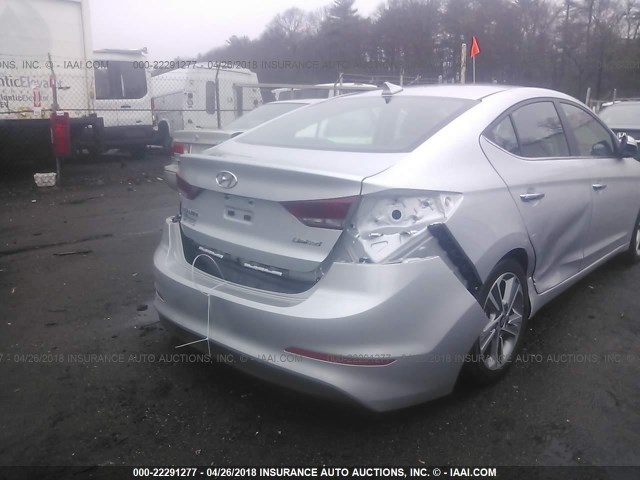 KMHD84LF1HU335964 - 2017 HYUNDAI ELANTRA SE/VALUE/LIMITED SILVER photo 6