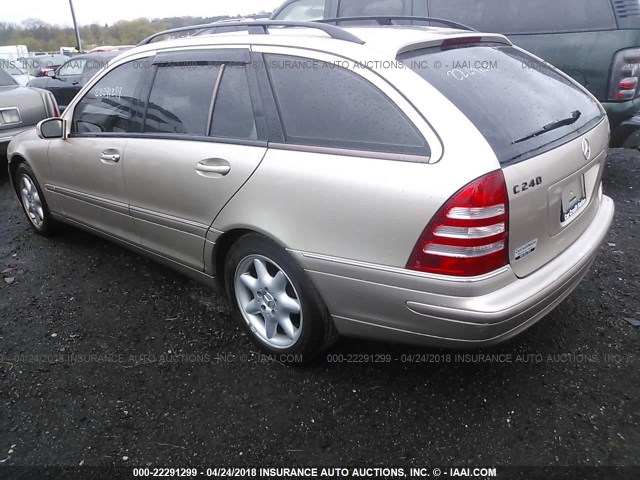 WDBRH81J54F486084 - 2004 MERCEDES-BENZ C 240 SPORTWAGON 4MATIC GOLD photo 3