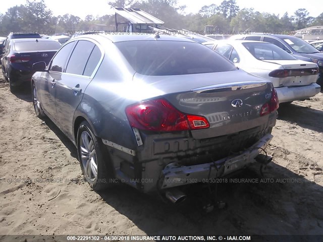 JN1CV6AP2DM717630 - 2013 INFINITI G37 JOURNEY/SPORT GRAY photo 3