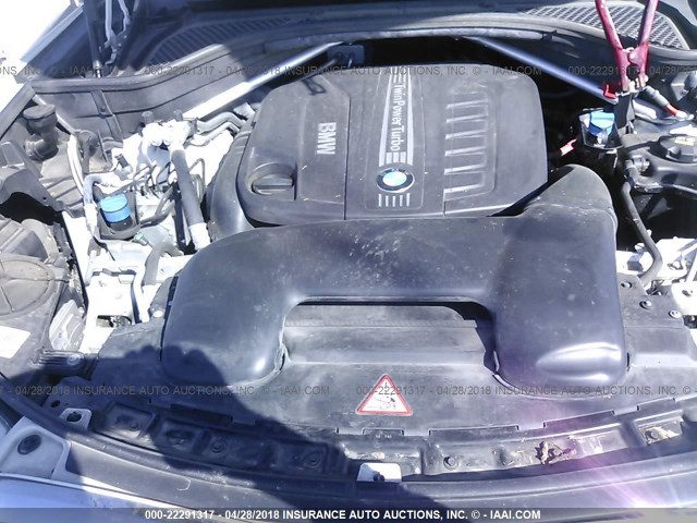 5UXKS4C58E0J95384 - 2014 BMW X5 XDRIVE35D WHITE photo 10