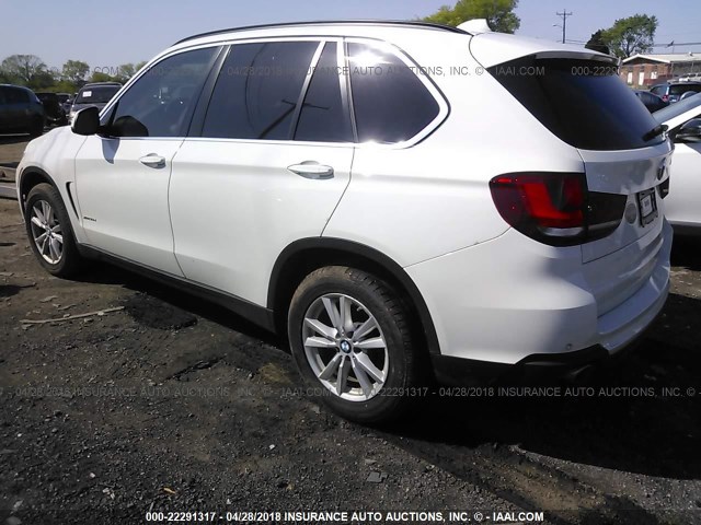 5UXKS4C58E0J95384 - 2014 BMW X5 XDRIVE35D WHITE photo 3