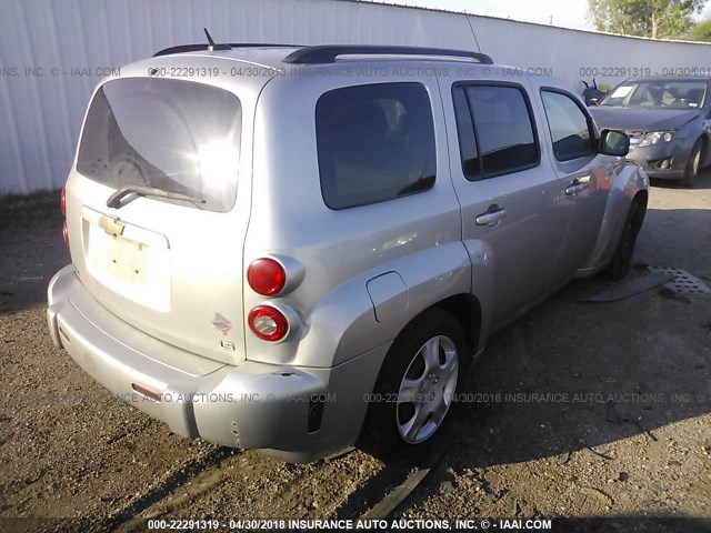 3GNCA13D18S677682 - 2008 CHEVROLET HHR LS SILVER photo 4