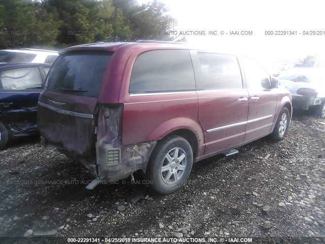 2A4RR5DG0BR635594 - 2011 CHRYSLER TOWN & COUNTRY TOURING MAROON photo 4
