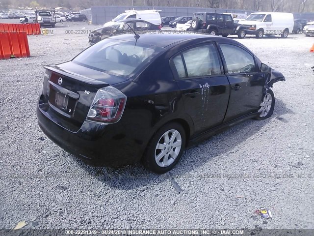 3N1AB6APXCL676527 - 2012 NISSAN SENTRA 2.0/2.0S/SR/2.0SL BLACK photo 4