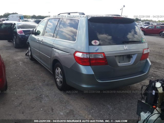 5FNRL38735B086995 - 2005 HONDA ODYSSEY EXL ვერცხლისფერი ფოტო 3
