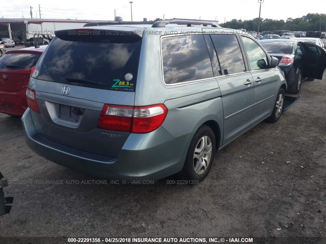 5FNRL38735B086995 - 2005 HONDA ODYSSEY EXL ვერცხლისფერი ფოტო 4