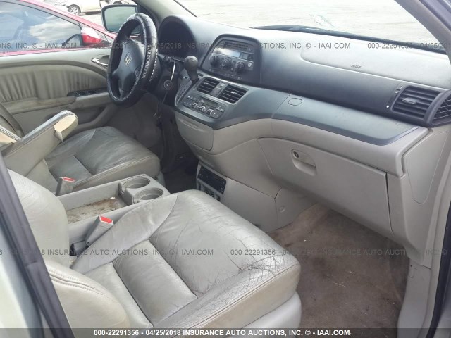 5FNRL38735B086995 - 2005 HONDA ODYSSEY EXL ვერცხლისფერი ფოტო 5