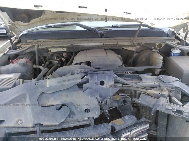 1GTEK14C38Z249460 - 2008 GMC SIERRA K1500 WHITE photo 10