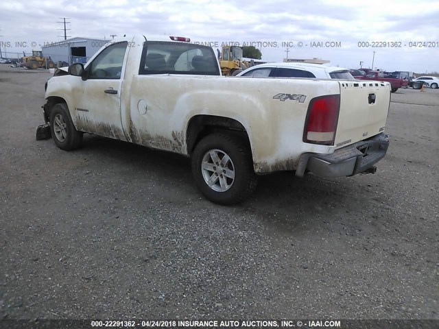 1GTEK14C38Z249460 - 2008 GMC SIERRA K1500 WHITE photo 3