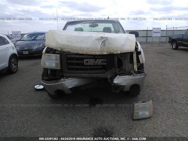 1GTEK14C38Z249460 - 2008 GMC SIERRA K1500 WHITE photo 6