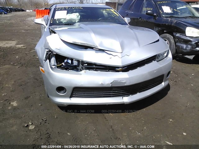 2G1FB1E37E9133924 - 2014 CHEVROLET CAMARO LT SILVER photo 6