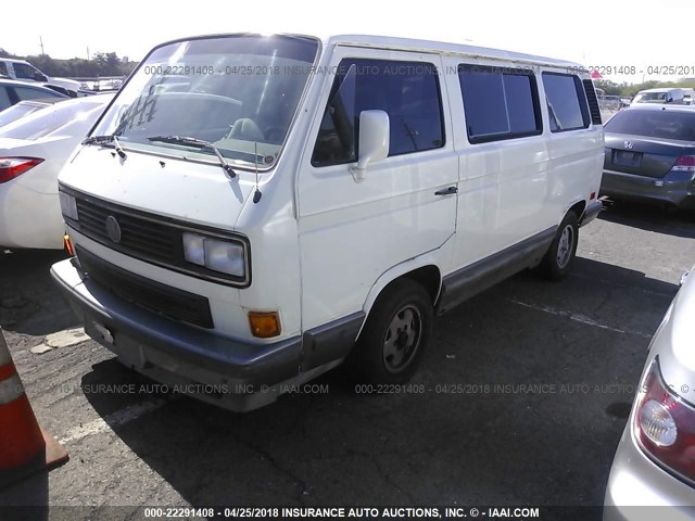 WV2YB0252MG002093 - 1991 VOLKSWAGEN VANAGON BUS WHITE photo 2