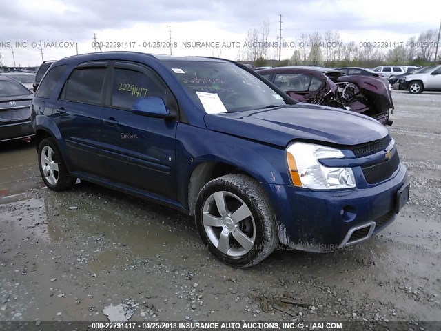 2CNDL037496242355 - 2009 CHEVROLET EQUINOX SPORT BLUE photo 1