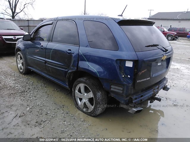 2CNDL037496242355 - 2009 CHEVROLET EQUINOX SPORT BLUE photo 3