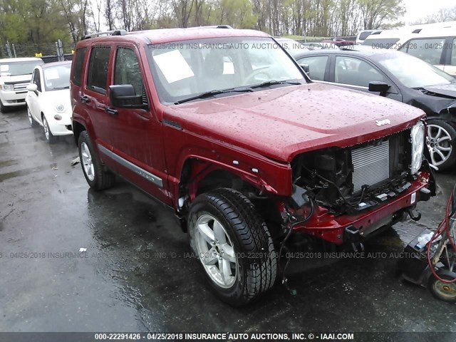 1J8GN58K88W115983 - 2008 JEEP LIBERTY LIMITED RED photo 1