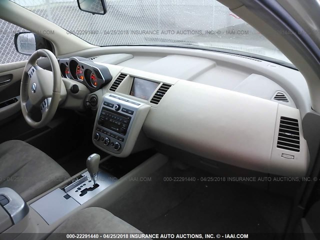 JN8AZ08W26W540737 - 2006 NISSAN MURANO SL/SE/S GOLD photo 5