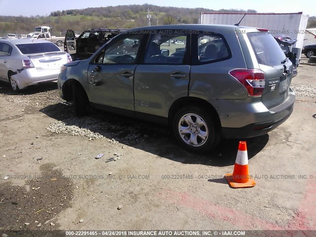 JF2SJAAC9EH487097 - 2014 SUBARU FORESTER 2.5I GREEN photo 3