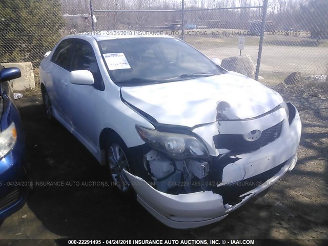 1NXBU4EE0AZ363803 - 2010 TOYOTA COROLLA S/LE/XLE WHITE photo 1