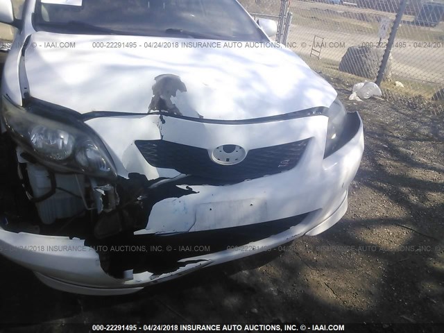 1NXBU4EE0AZ363803 - 2010 TOYOTA COROLLA S/LE/XLE WHITE photo 6