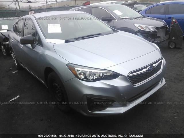 4S3GTAA69H3714377 - 2017 SUBARU IMPREZA SILVER photo 1