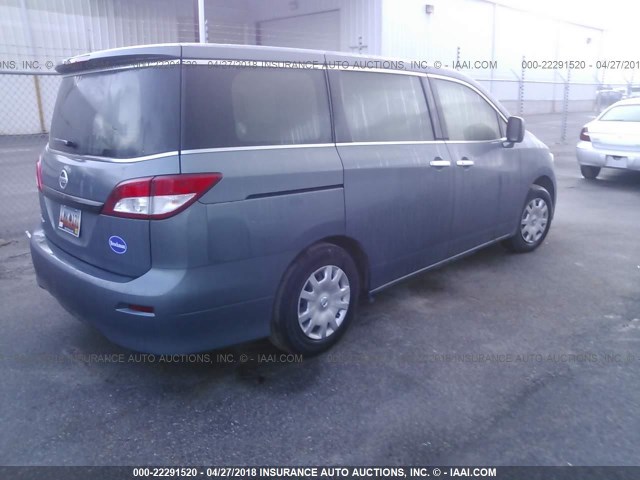 JN8AE2KP3D9066740 - 2013 NISSAN QUEST S/SV/SL/LE BLUE photo 4