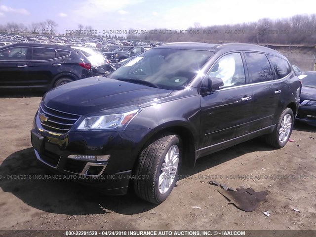 1GNKRGKD9FJ354536 - 2015 CHEVROLET TRAVERSE LT GRAY photo 2