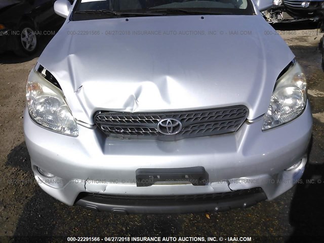 2T1LR30E86C551288 - 2006 TOYOTA COROLLA MATRIX XR SILVER photo 6