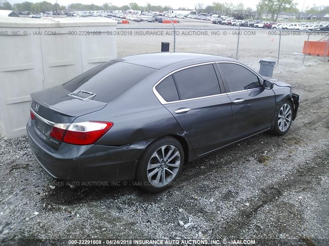 1HGCR2E5XEA009438 - 2014 HONDA ACCORD SPORT Сұр фото 4