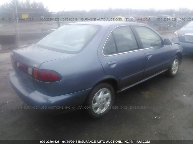 1N4AB41D1XC708697 - 1999 NISSAN SENTRA XE/GXE BLUE photo 4