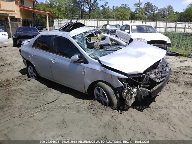 2T1BU4EE0BC739516 - 2011 TOYOTA COROLLA S/LE SILVER photo 1