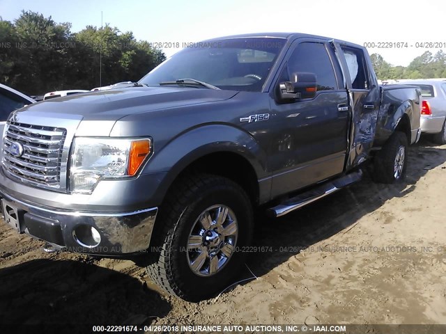 1FTEW1E86AFC28639 - 2010 FORD F150 SUPERCREW GRAY photo 2
