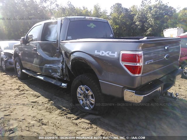 1FTEW1E86AFC28639 - 2010 FORD F150 SUPERCREW GRAY photo 3
