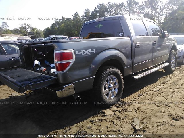 1FTEW1E86AFC28639 - 2010 FORD F150 SUPERCREW GRAY photo 4