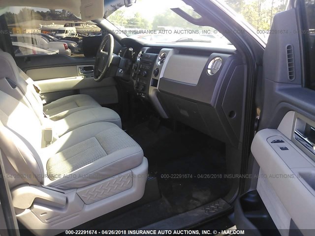 1FTEW1E86AFC28639 - 2010 FORD F150 SUPERCREW GRAY photo 5