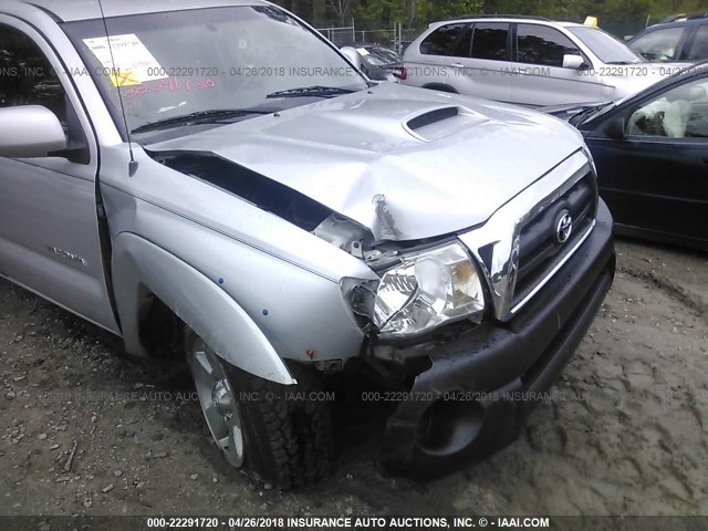 5TELU42N27Z466900 - 2007 TOYOTA TACOMA DOUBLE CAB ვერცხლისფერი ფოტო 6