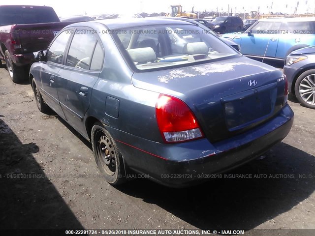 KMHDN45D92U333293 - 2002 HYUNDAI ELANTRA GLS/GT BLUE photo 3