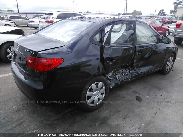 KMHDU46D67U143072 - 2007 HYUNDAI ELANTRA GLS/SE/LIMITED BLACK photo 4