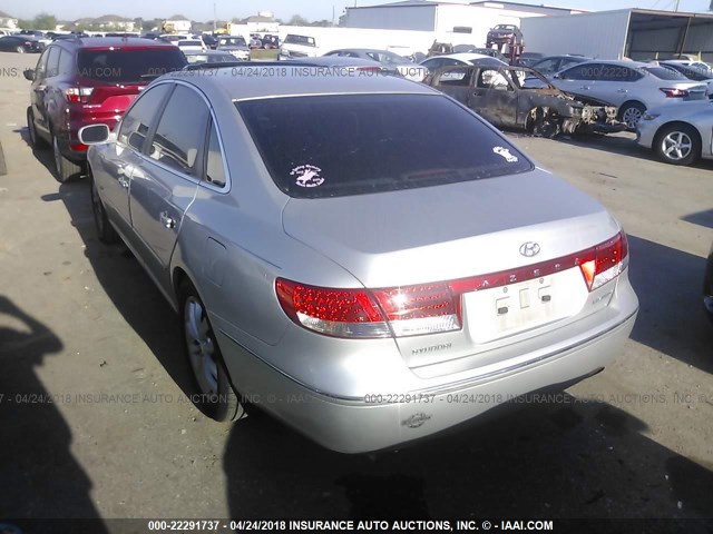 KMHFC46F96A092986 - 2006 HYUNDAI AZERA SE/LIMITED SILVER photo 3