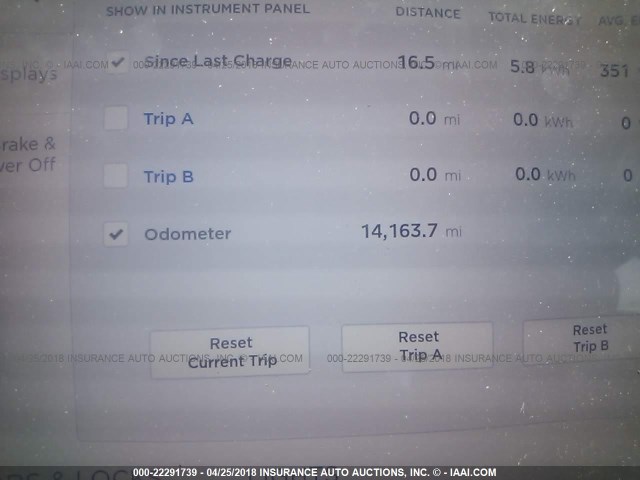 5YJSA1E29HF191596 - 2017 TESLA MODEL S Կապույտ լուսանկար 7