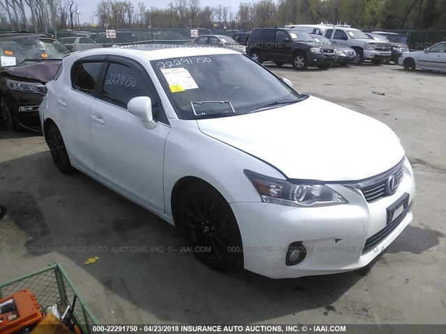 JTHKD5BH0C2109871 - 2012 LEXUS CT 200 WHITE photo 1