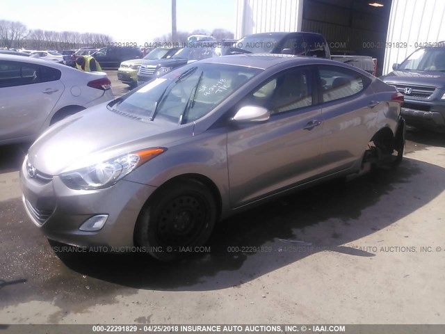 5NPDH4AE1CH131800 - 2012 HYUNDAI ELANTRA GLS/LIMITED TAN photo 2