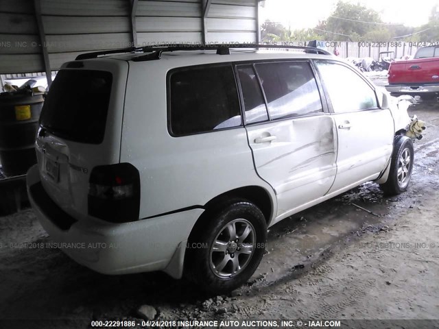 JTEEP21AX70216304 - 2007 TOYOTA HIGHLANDER SPORT/LIMITED WHITE photo 4