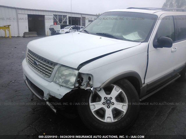 1FMZU74K83UB43495 - 2003 FORD EXPLORER EDDIE BAUER WHITE photo 6