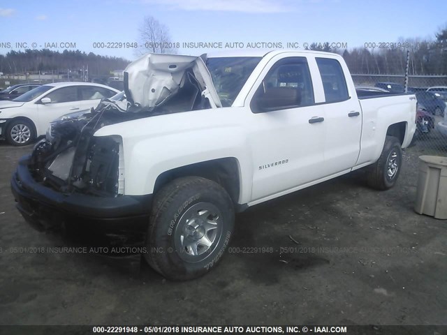 1GCVKPEH8EZ155275 - 2014 CHEVROLET SILVERADO K1500 WHITE photo 2