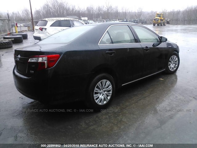 4T1BD1FK8CU050939 - 2012 TOYOTA CAMRY HYBRID/LE/XLE 深蓝色 照片 4