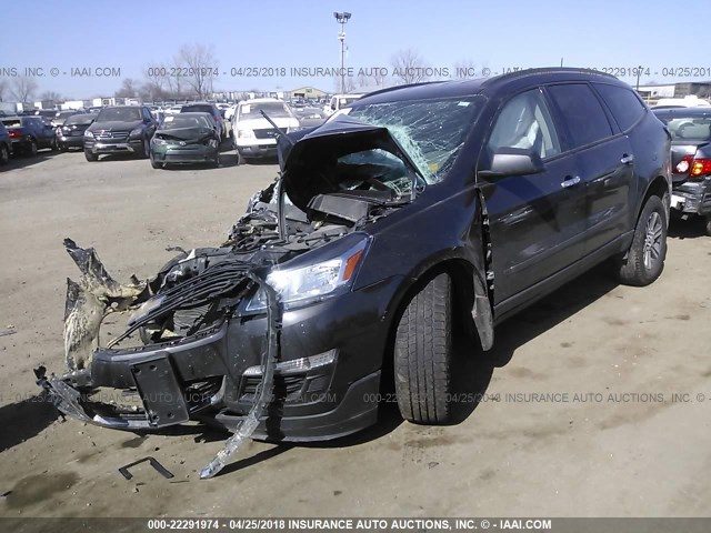 1GNKRFKD2HJ148567 - 2017 CHEVROLET TRAVERSE LS GRAY photo 2