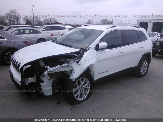 1C4PJLCS9FW537062 - 2015 JEEP CHEROKEE LATITUDE WHITE photo 2