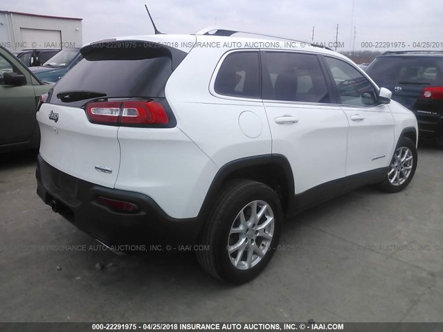 1C4PJLCS9FW537062 - 2015 JEEP CHEROKEE LATITUDE WHITE photo 4