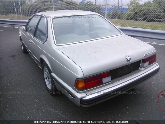 WBAEC8412J3267720 - 1988 BMW 635 CSI AUTOMATIC BEIGE photo 3