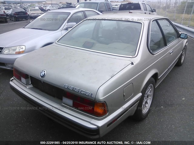 WBAEC8412J3267720 - 1988 BMW 635 CSI AUTOMATIC BEIGE photo 4